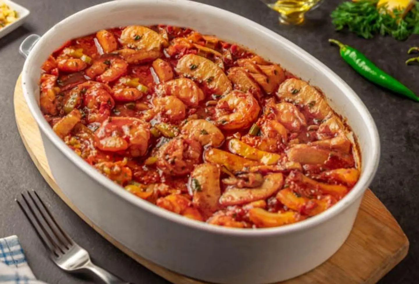 طاجن سبيط أحمر / كريمة