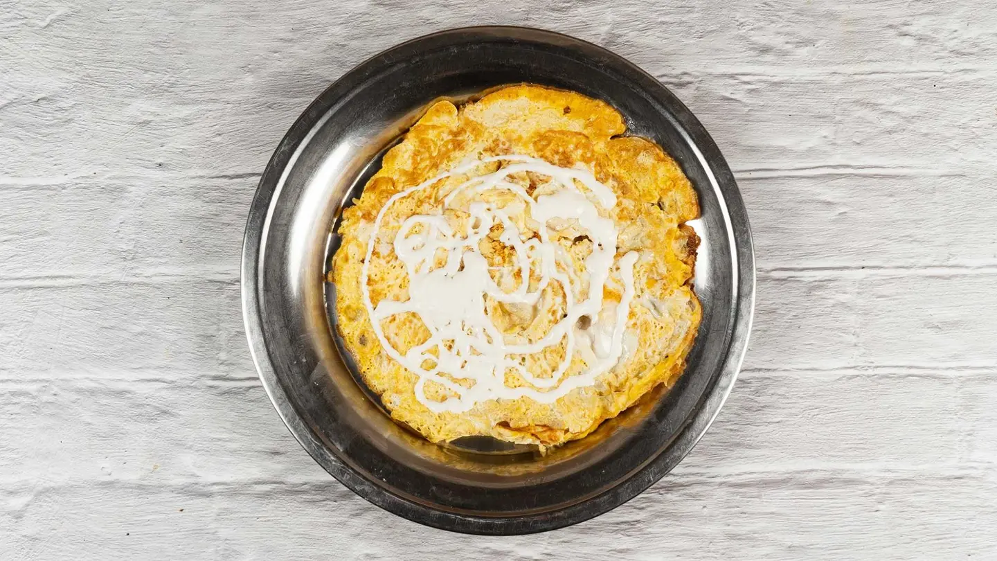 بيض مقلي جبن سائل