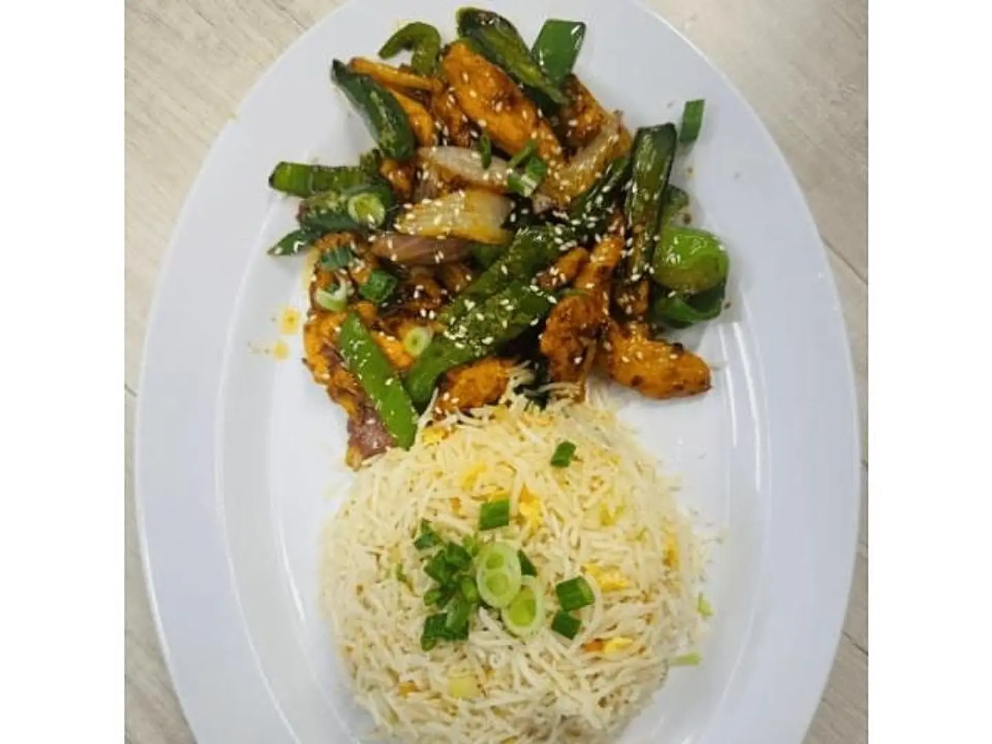 Chicken Chilli Dry With Fried Rice