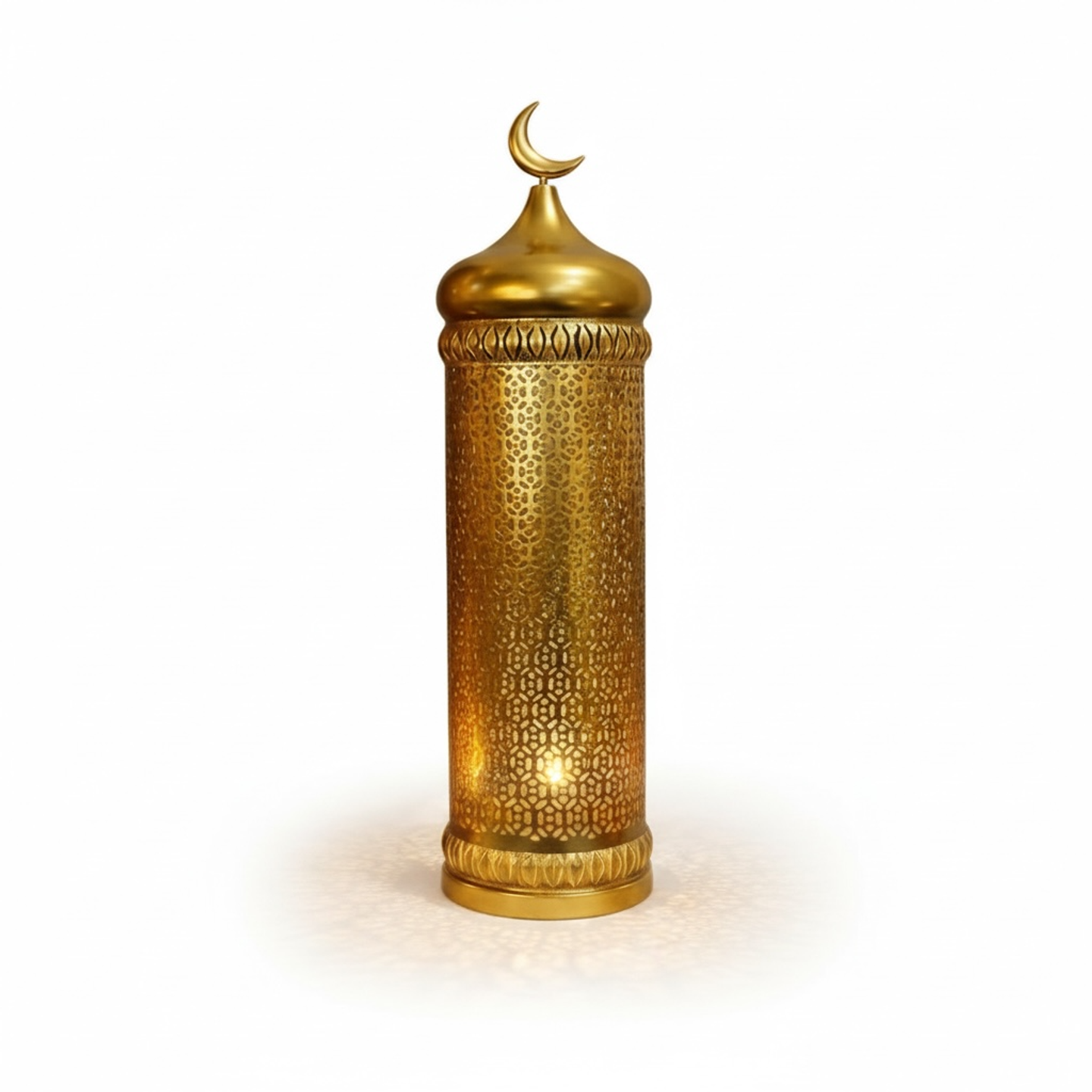 فانوس ذهبي مضيء – مقاس وسط