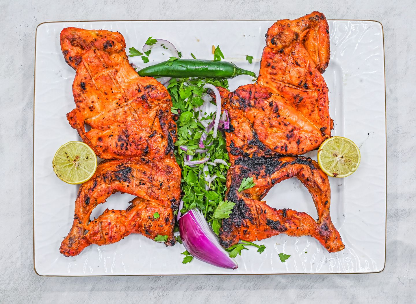 One Piece Of Chicken On Charcoal, Plain