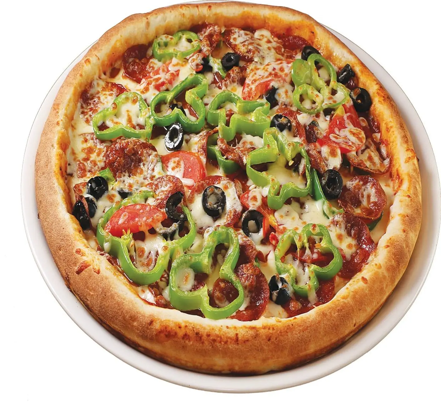 Pepperoni Pizza With Vegetables