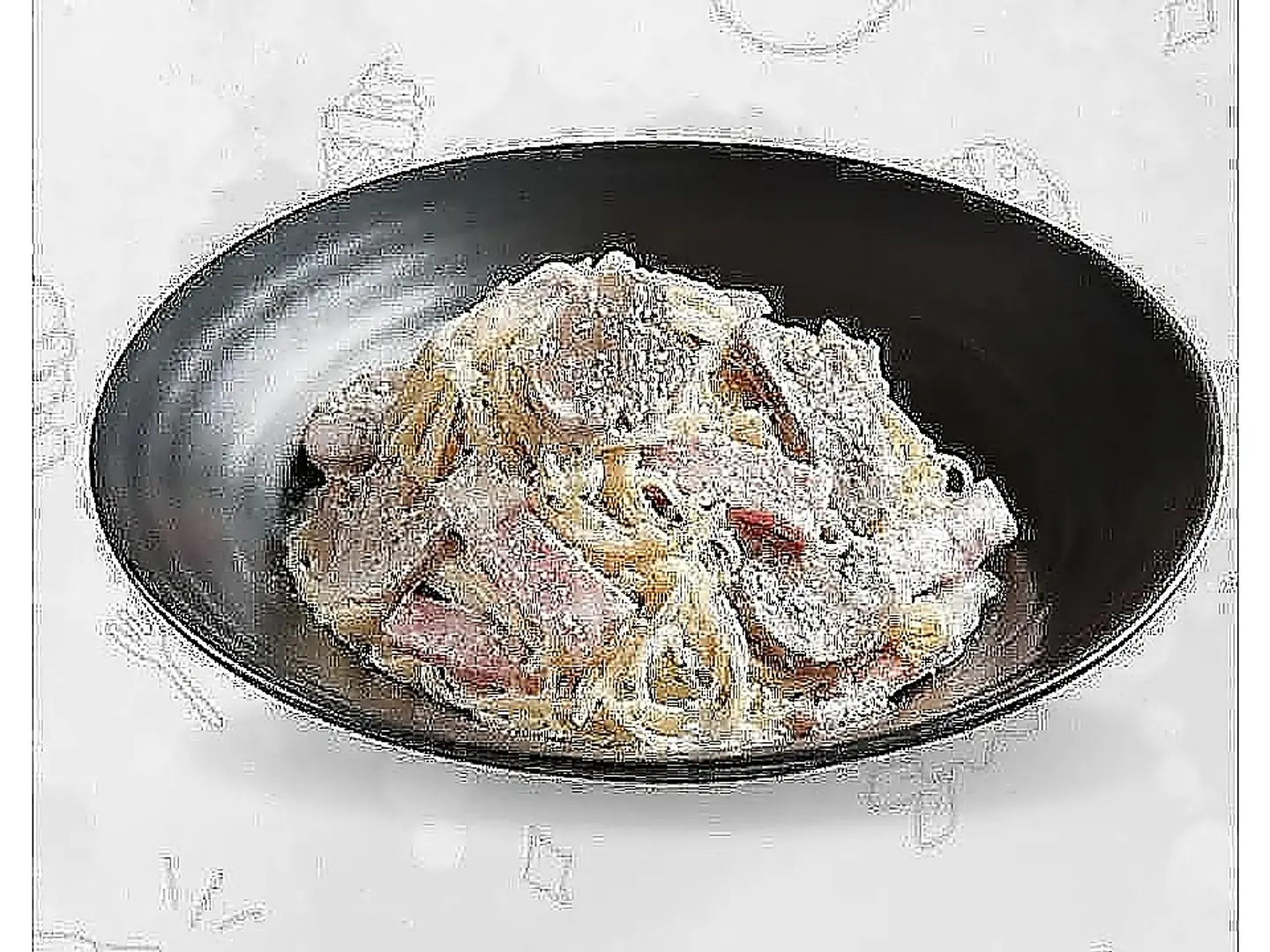 Spaghetti With Beef Slices And Mushrooms