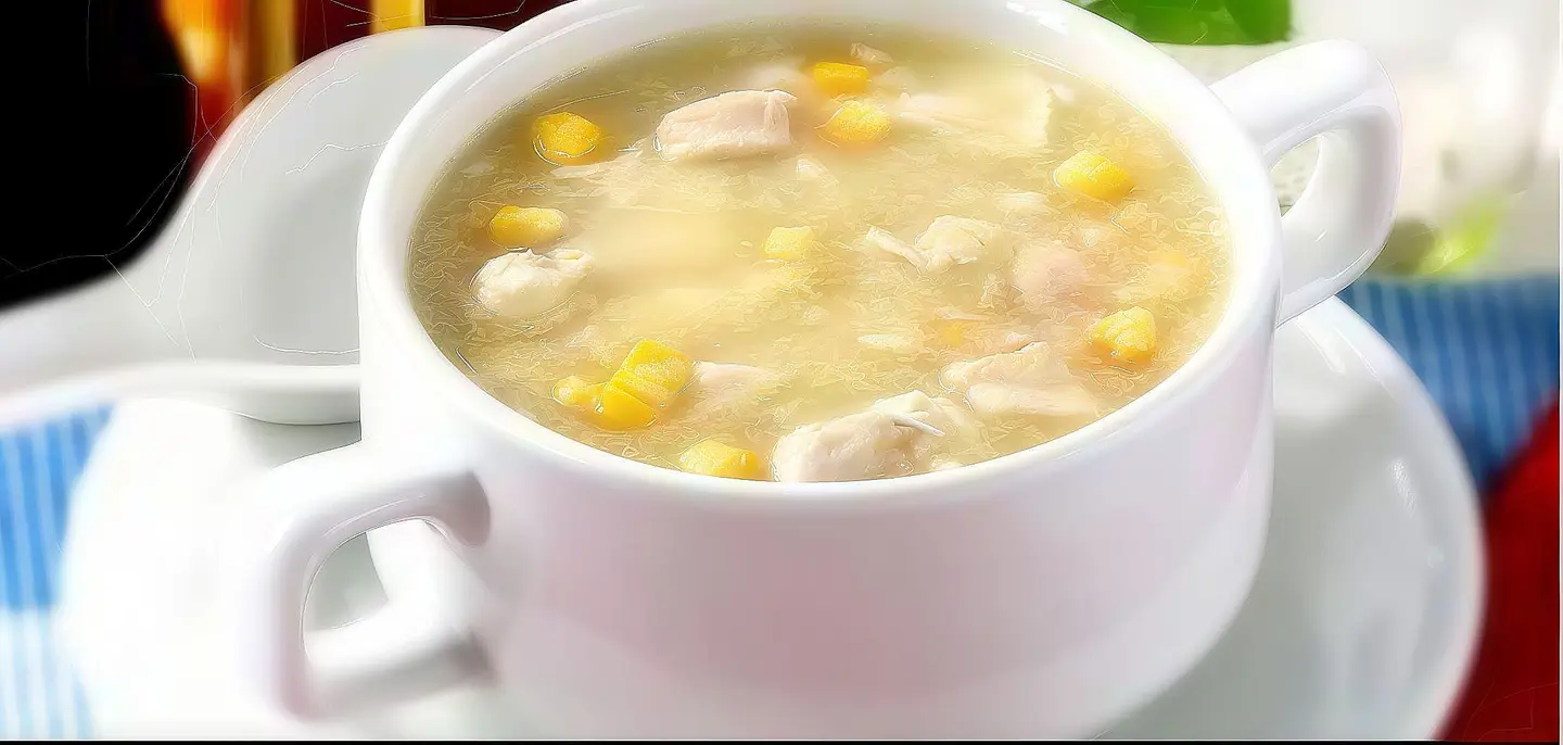 شوربة دجاج بالذرة