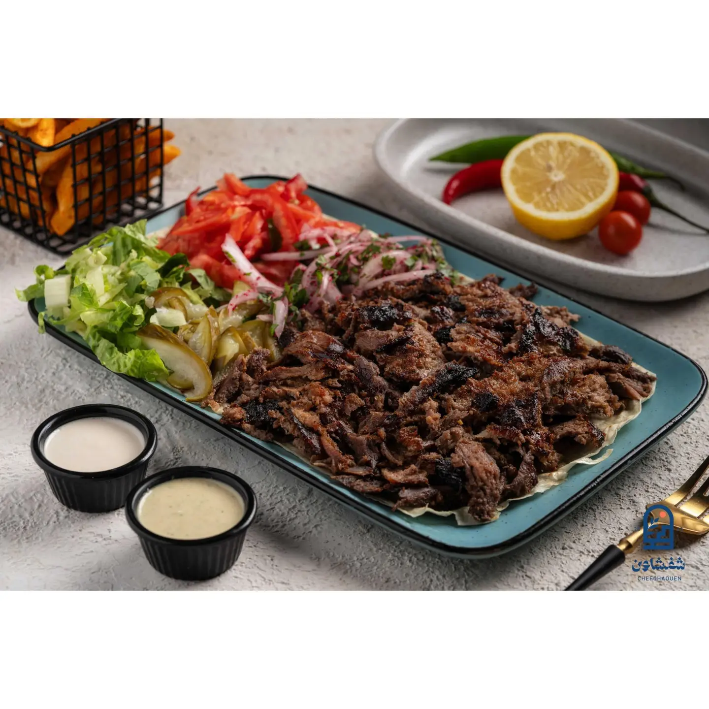 صحن شاورما لحم