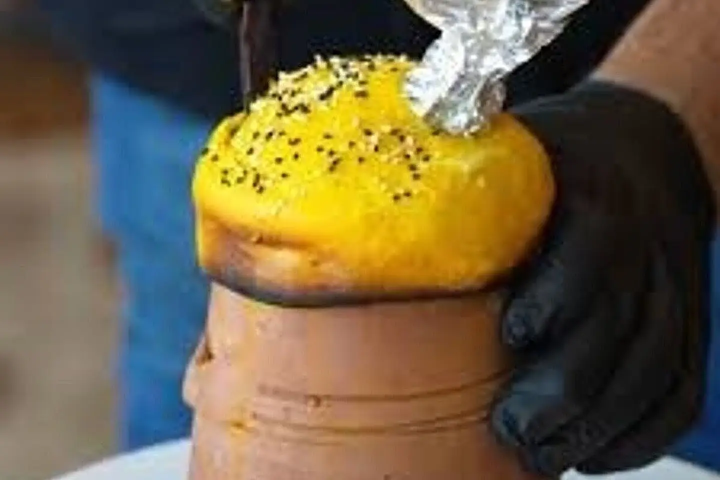 Banana And Grape Leaves Clay Pot