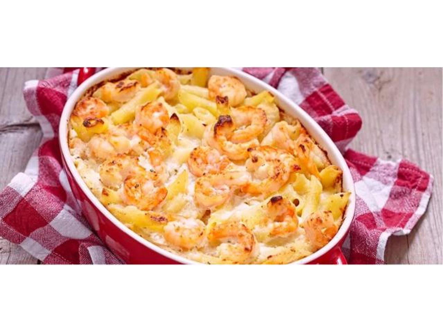 Macaroni With Bechamel And Shrimp