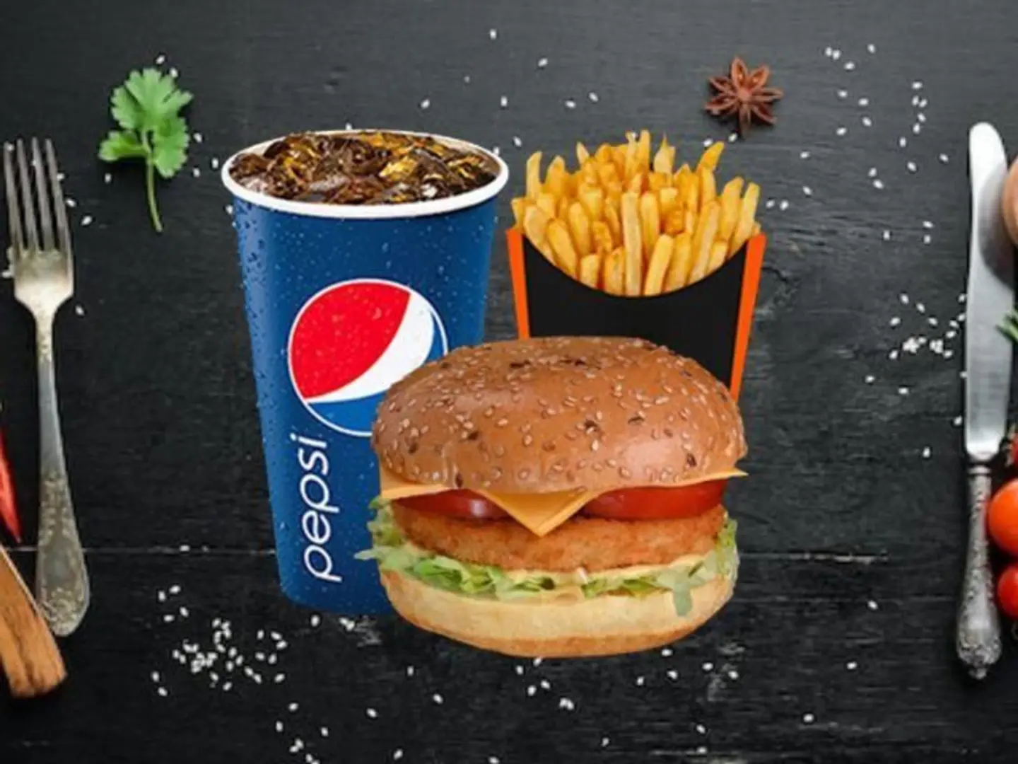 Chicken Burger Jambo Meal