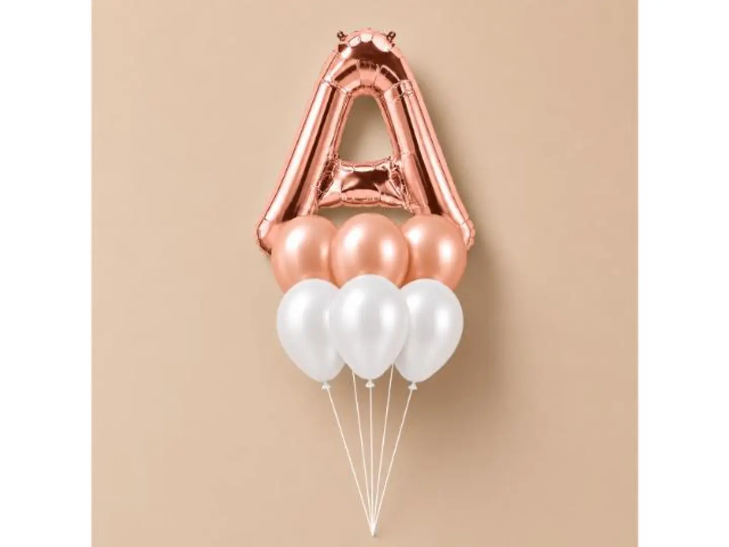 Balloon Helium Bouquet Letters Rose Gold