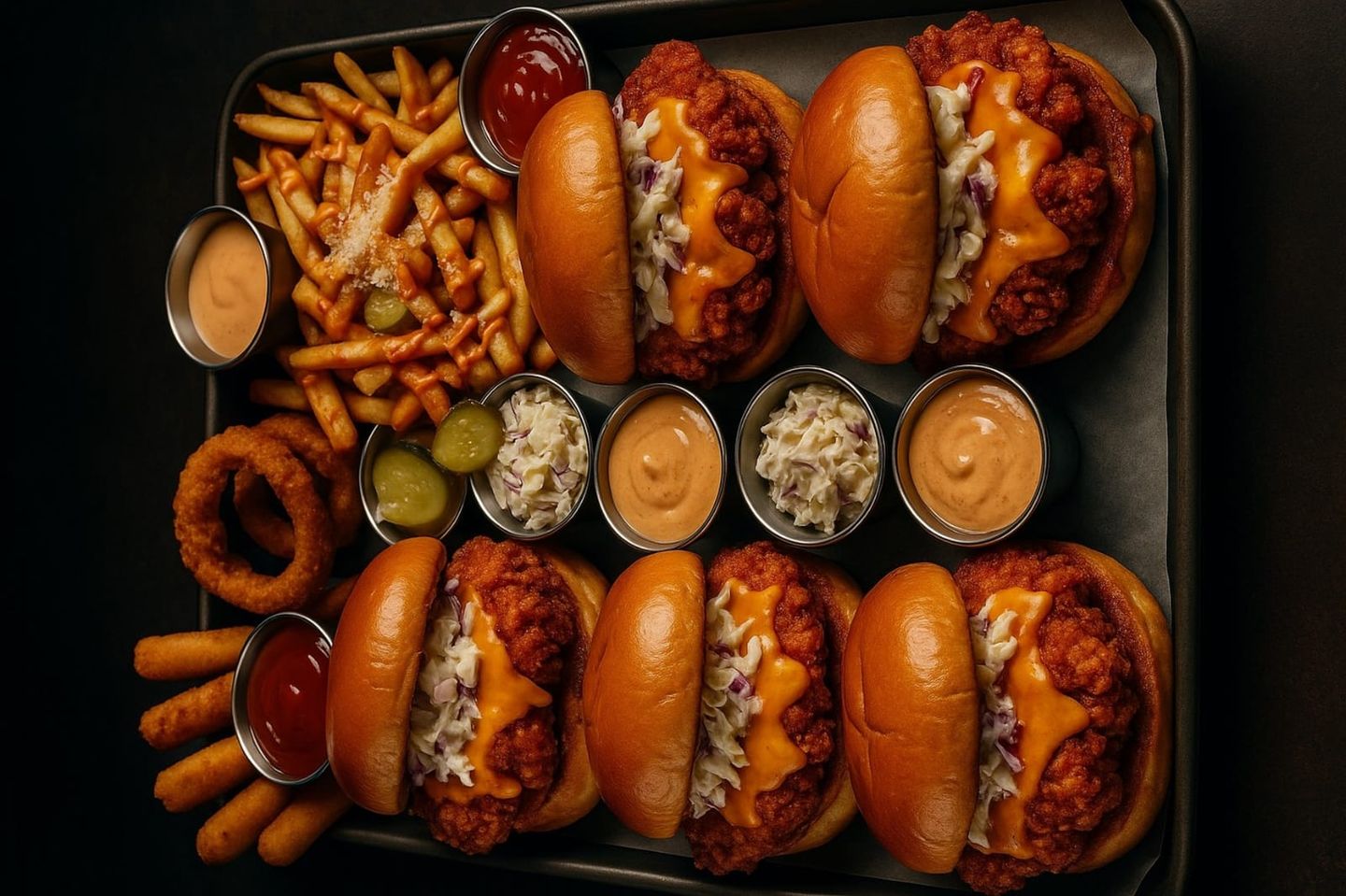 Fresh Nashville Burger Tray