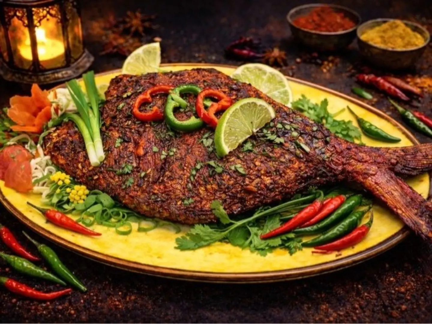 سمك المهراجا المقلي