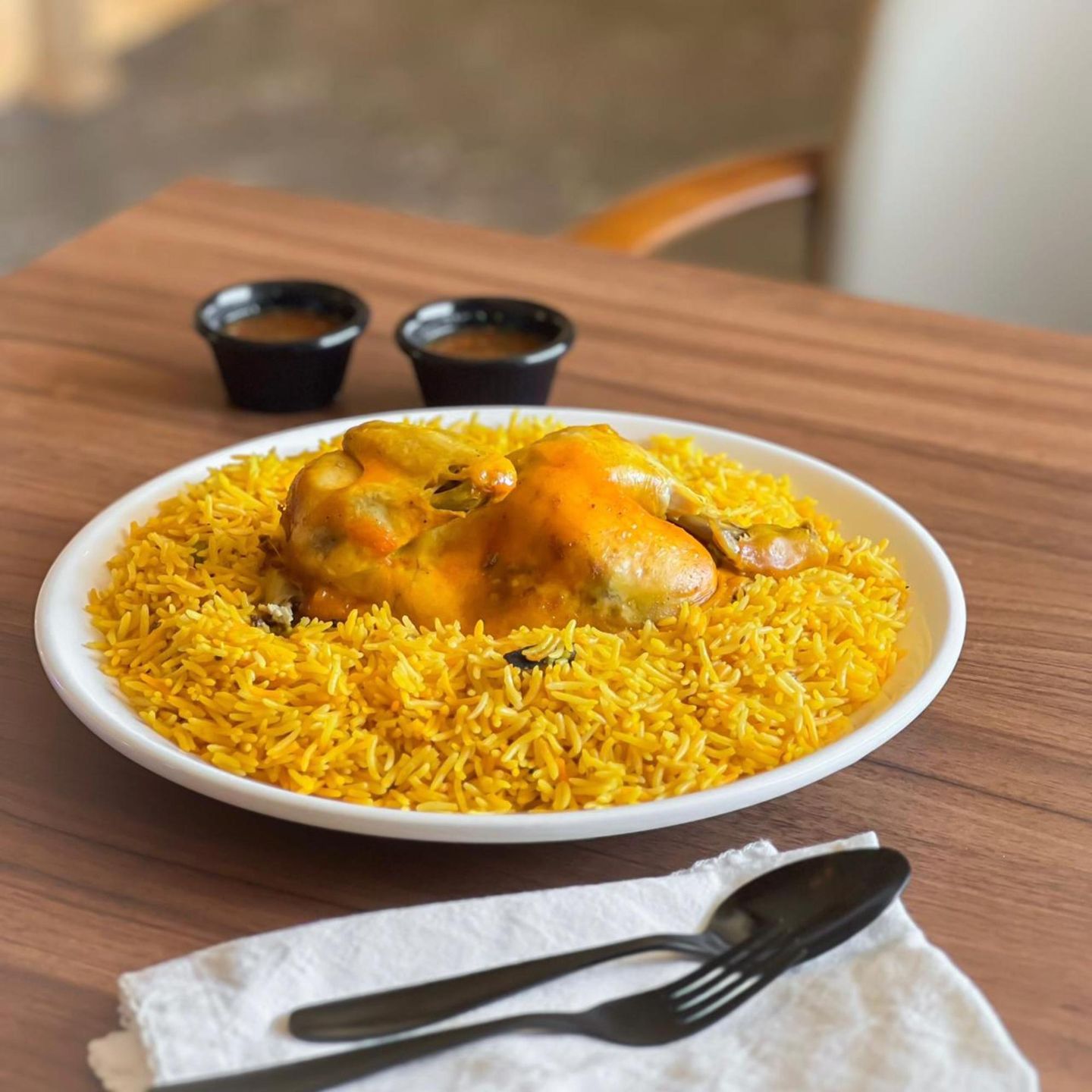 نصف دجاج مندي بدون رز