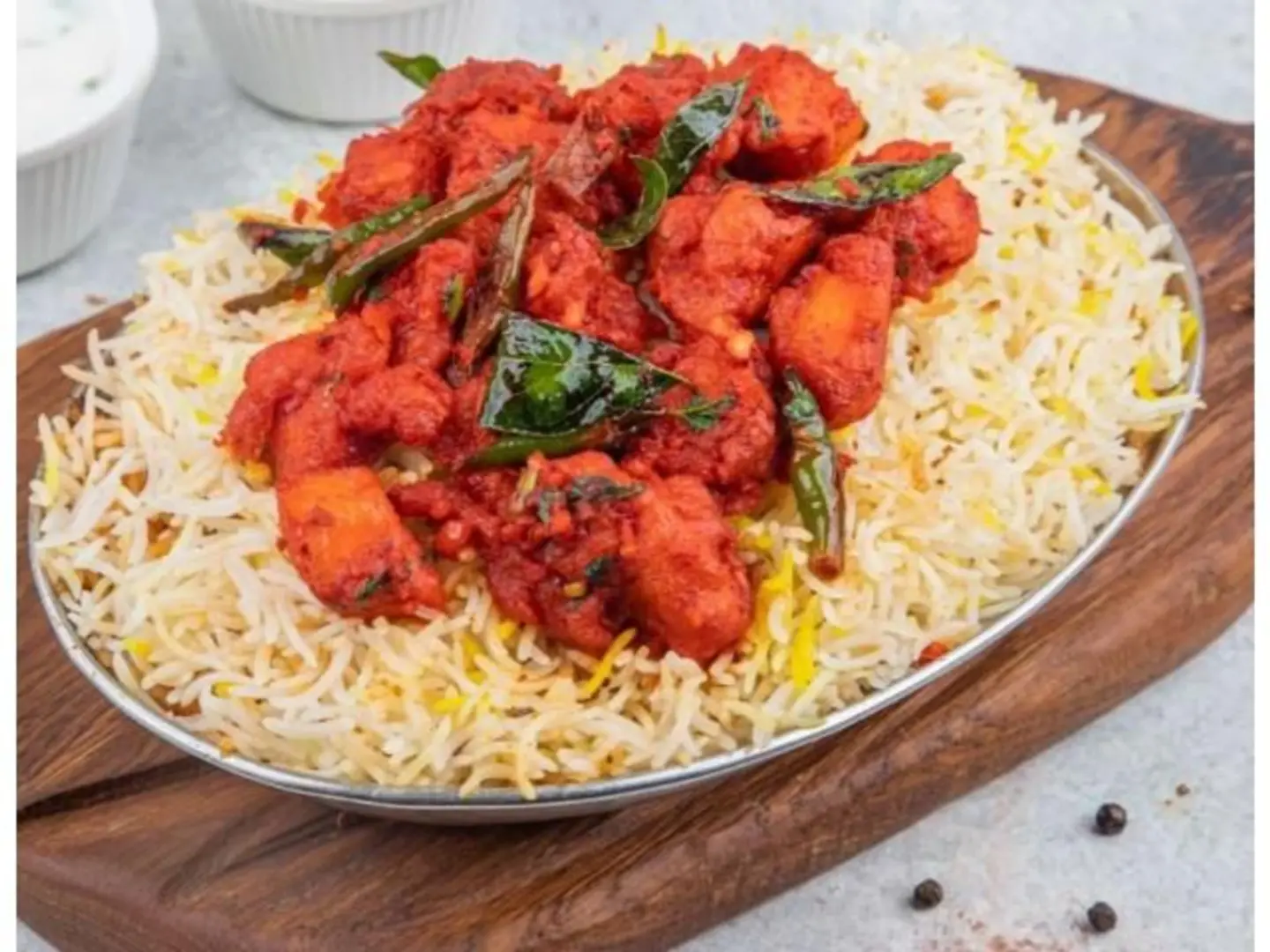 Combo Briyani Rice With Chicken 65&Gobi Manchurian
