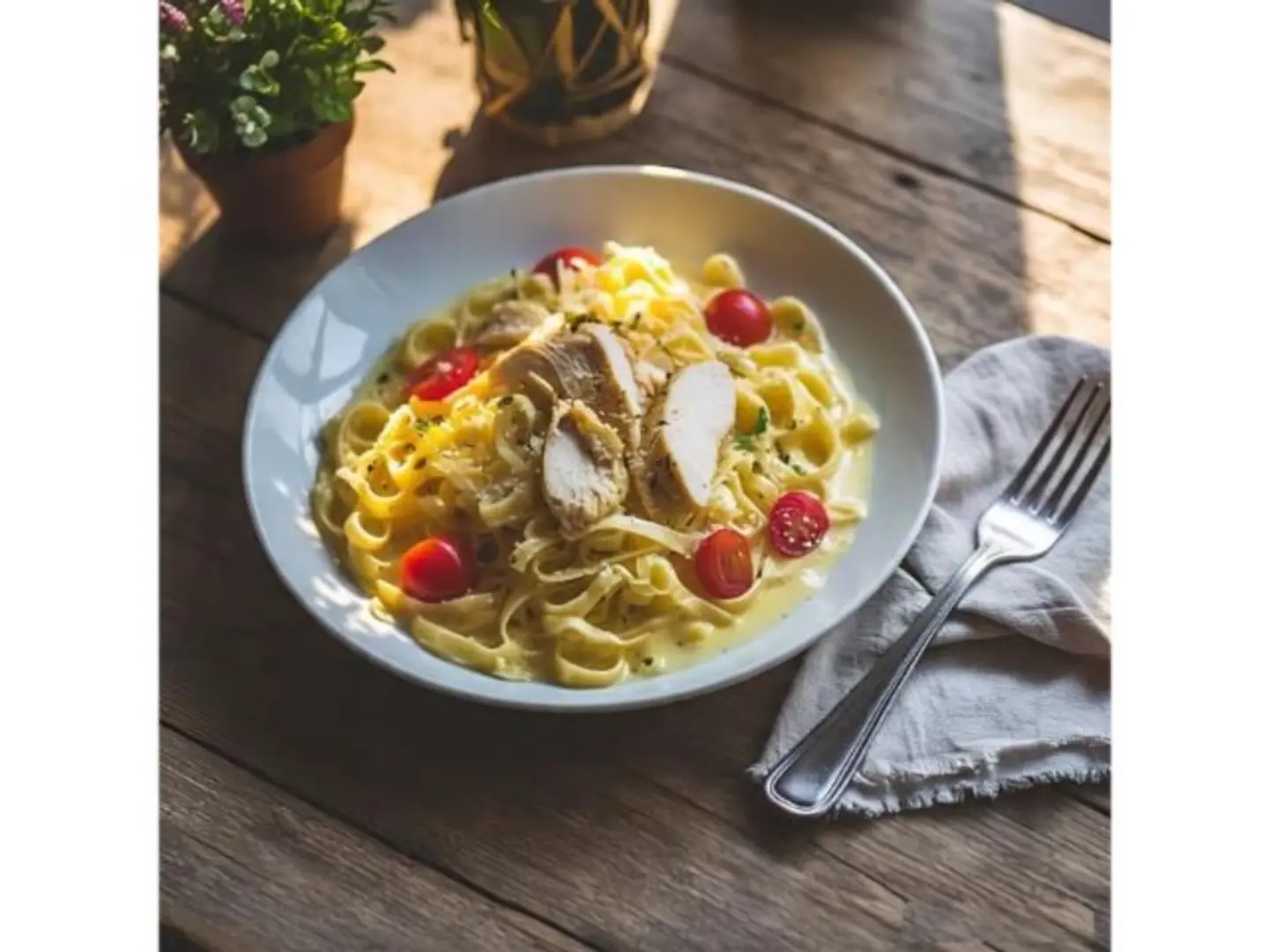 Egg And Chicken Pasta