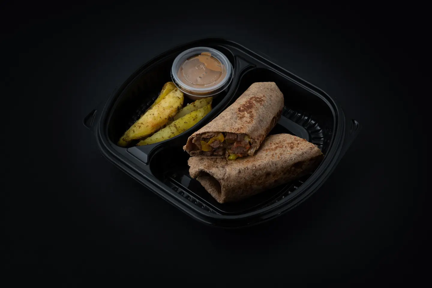 Chicken Wrap With Potato Wedges