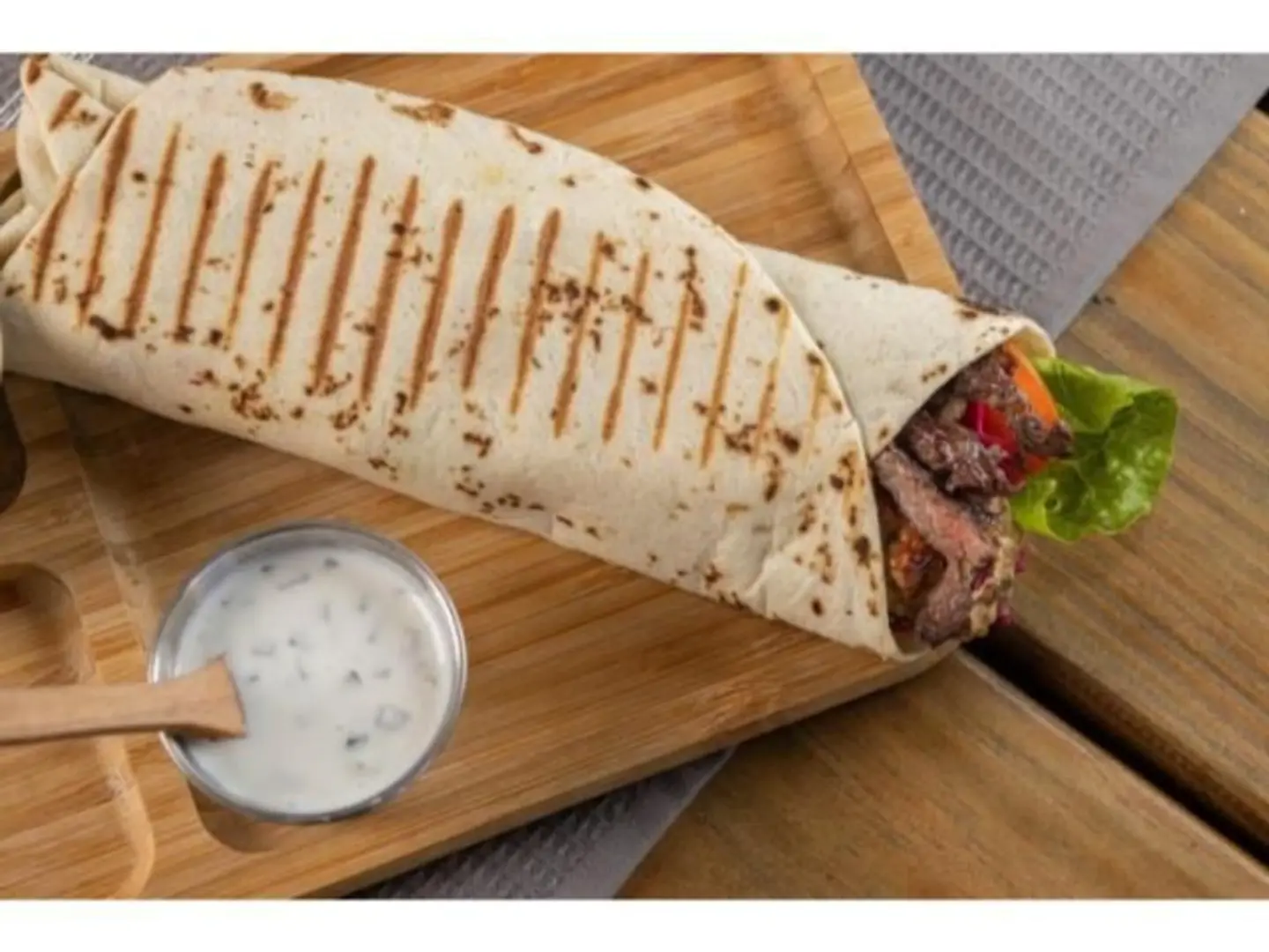 Beef Shawarma In Arabic Bread