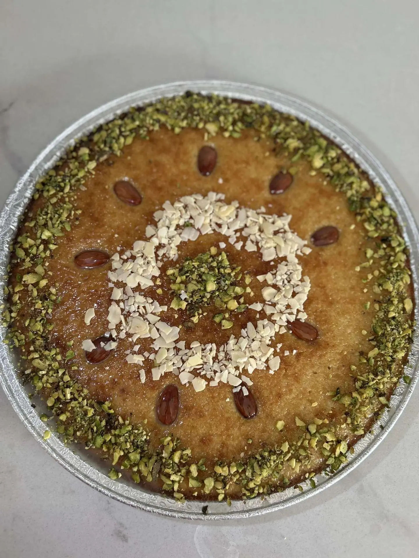 بسبوسه بالمكسرات بالشيره