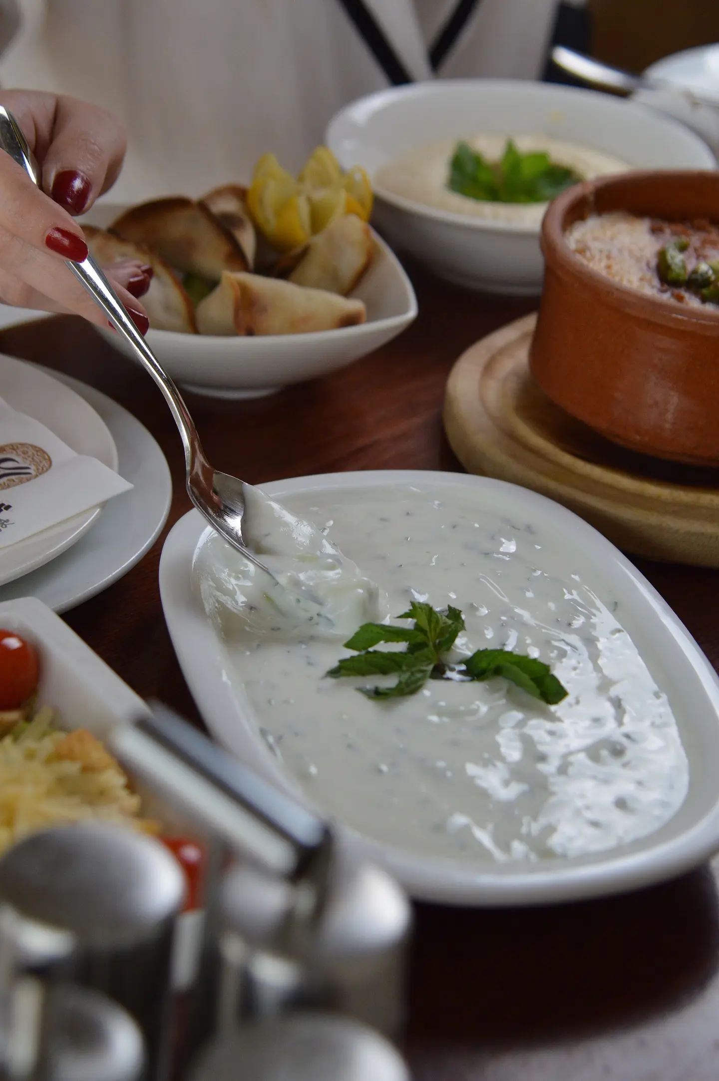 سلطة اللبن بالخيار