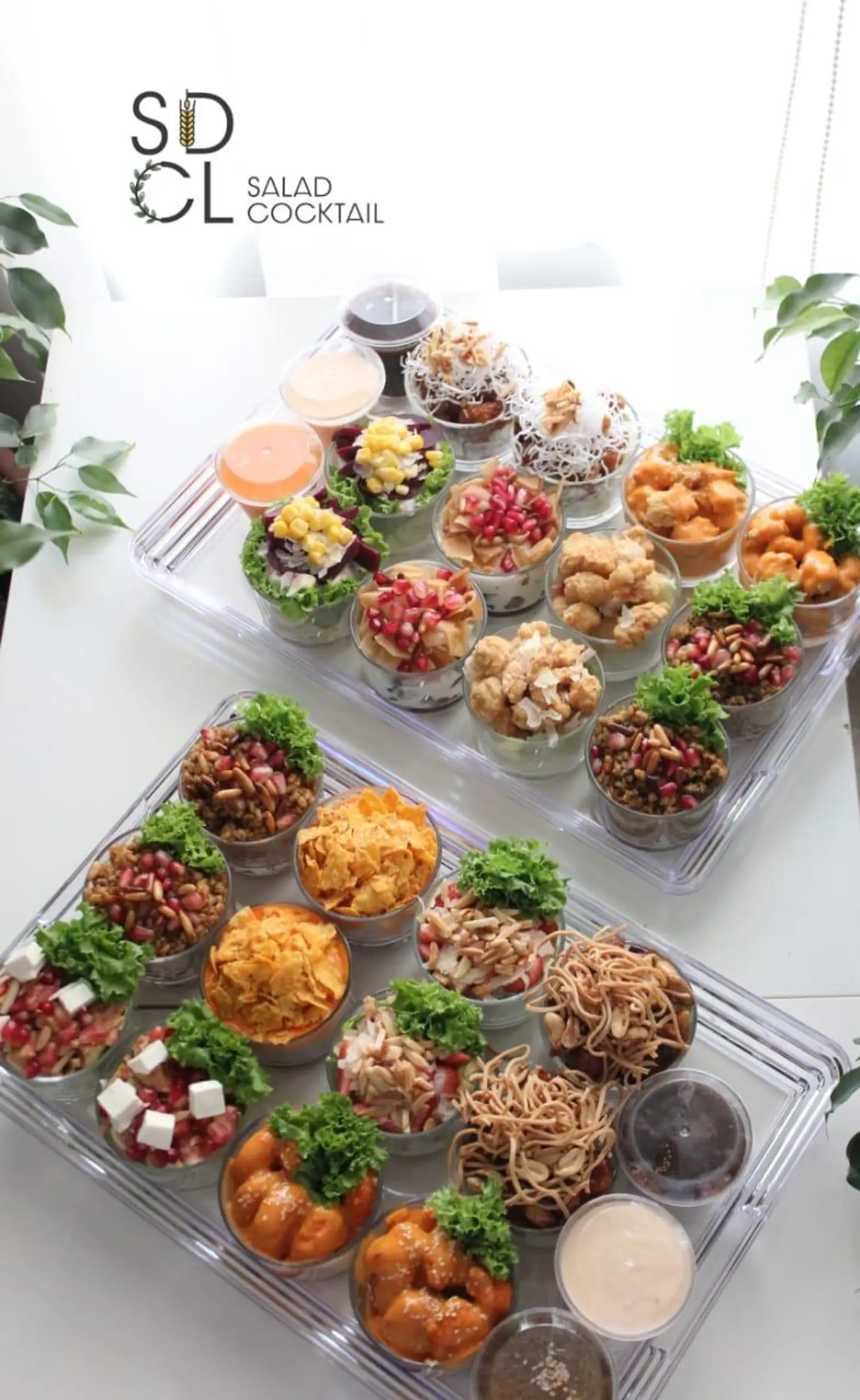 Mini Salads In Glass Cups