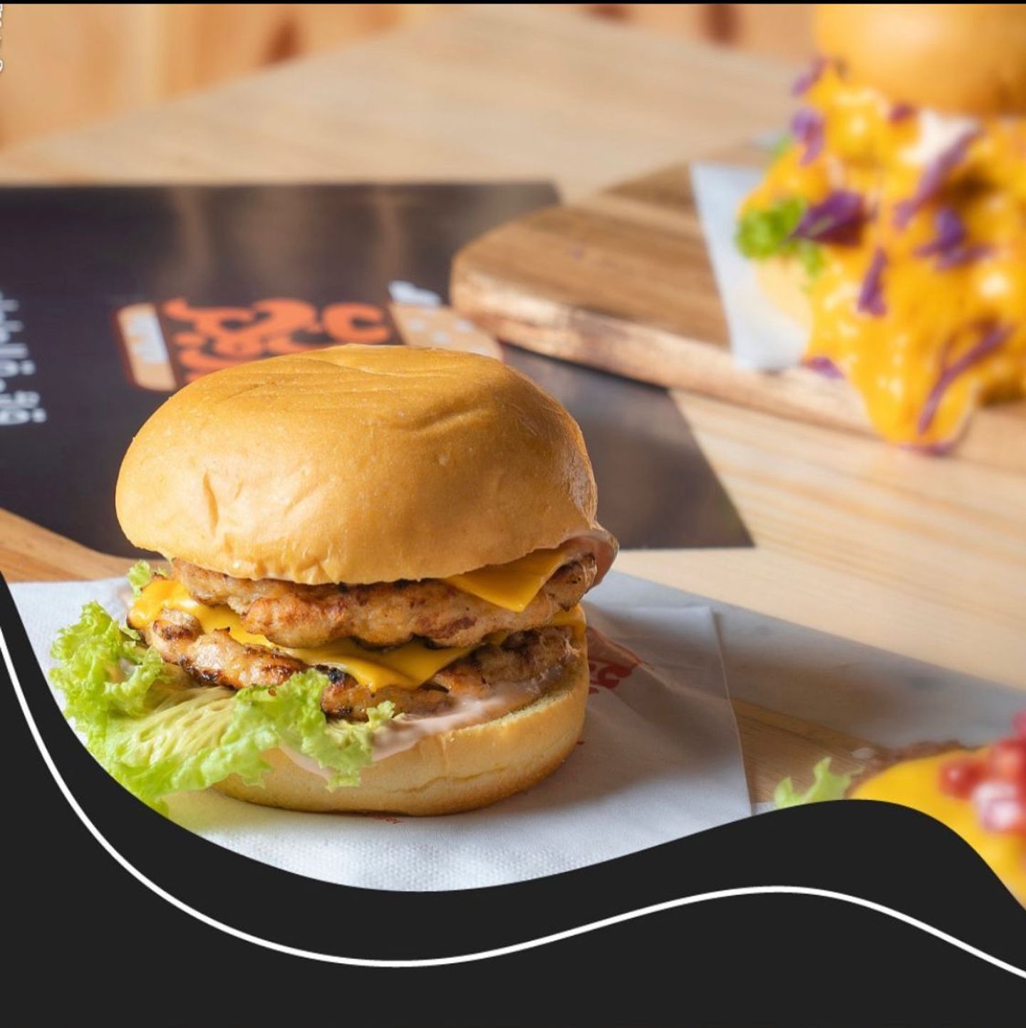 Double Grilled Chicken Burger