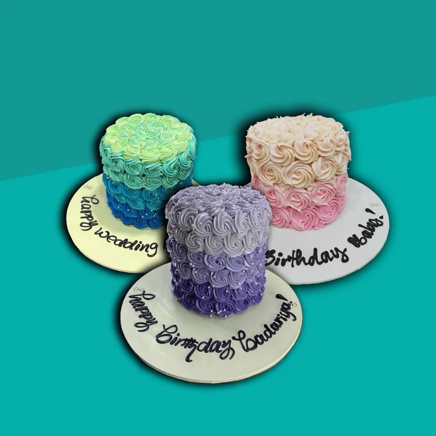 Ombre Rosette Cake