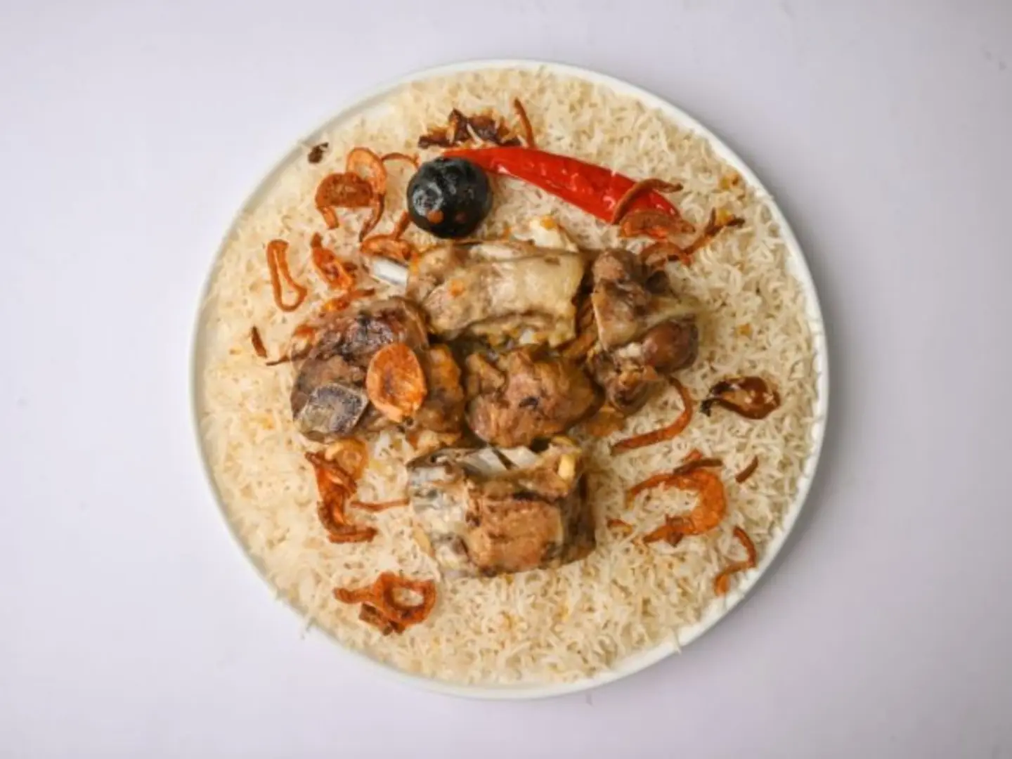 White Kabsa With Haneeth Meat