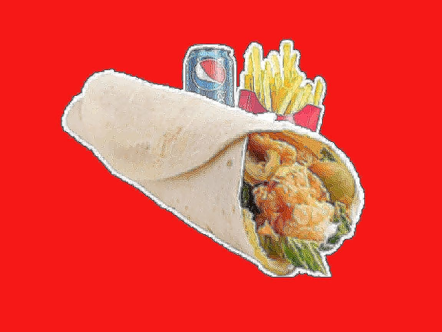 وجبة جمبري خبز تورتيلا