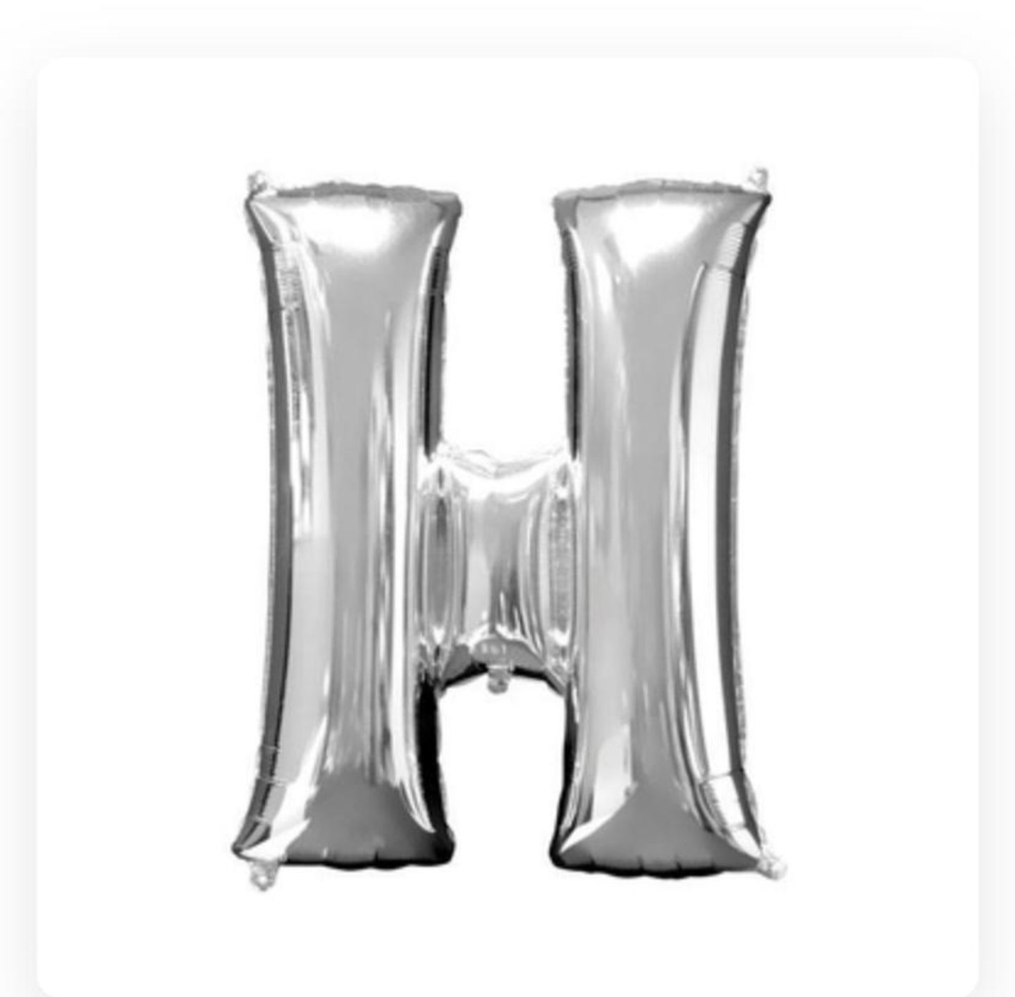 Letter H Silver Balloon