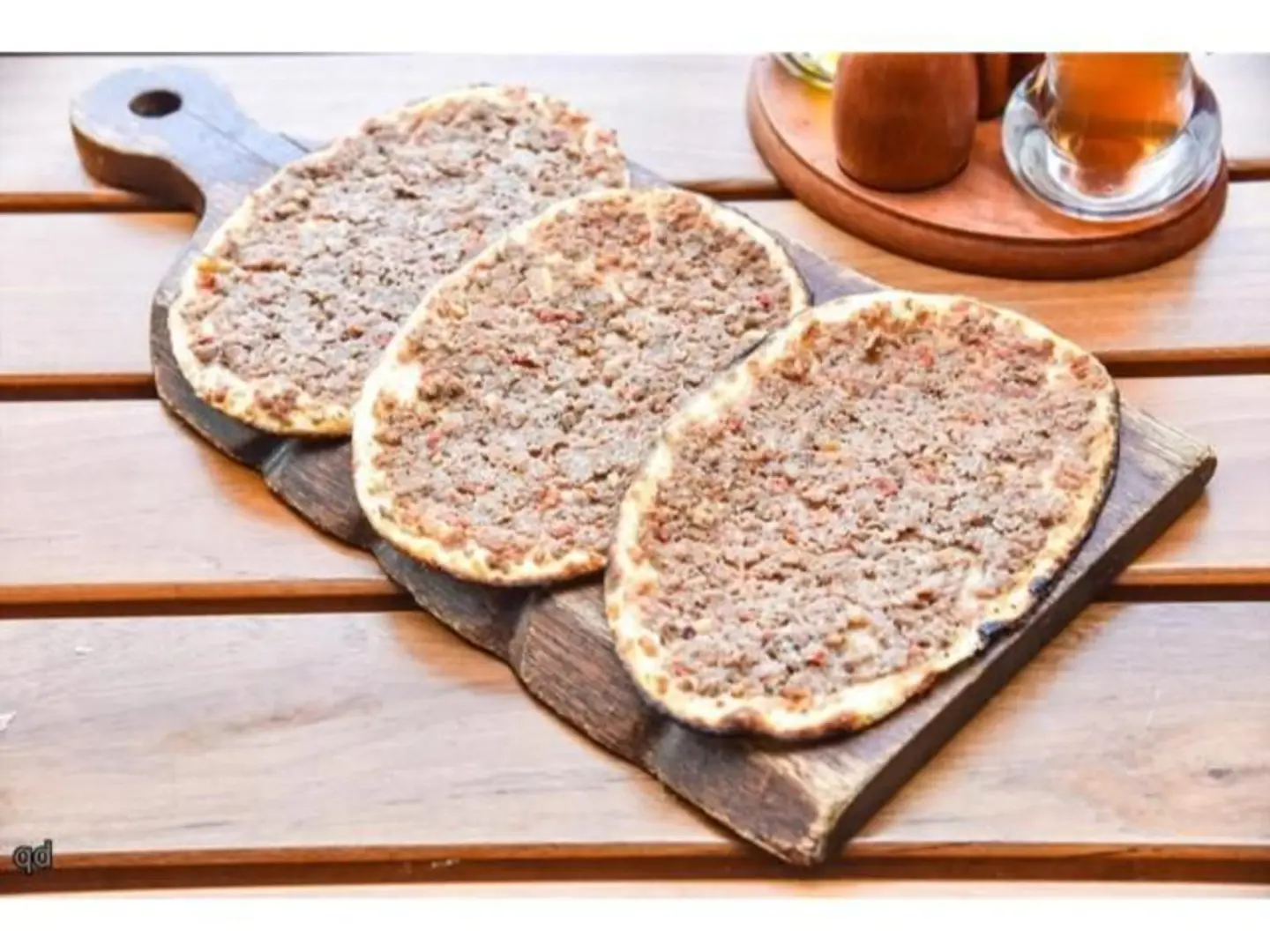 Shami Sfiha With Pomegranate Molasses