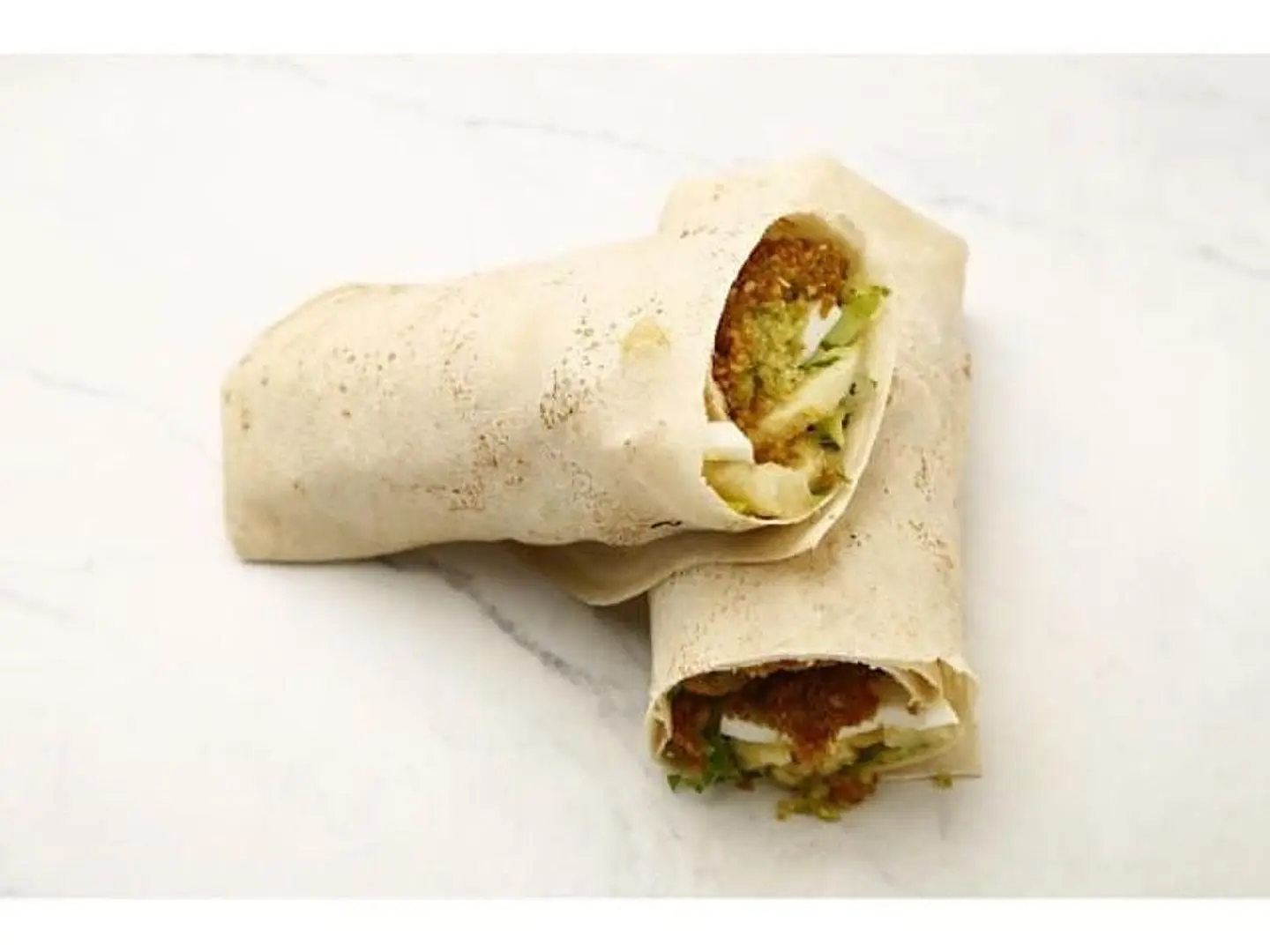 Hummus And Falafel Sandwich