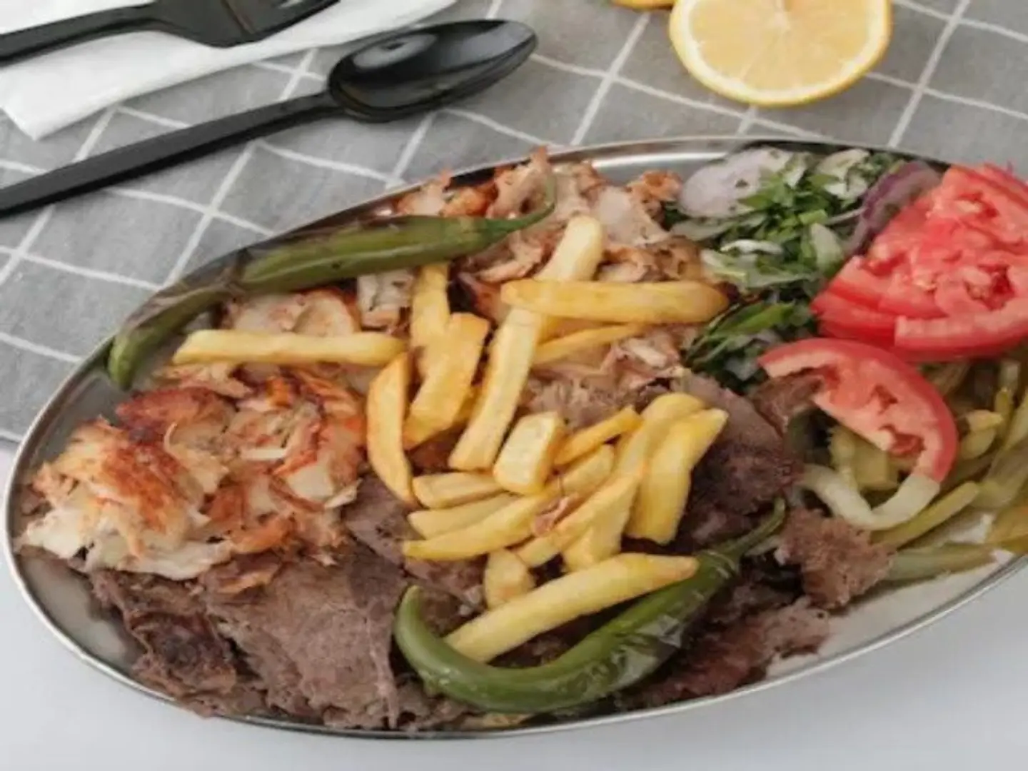 طبق شاورما مشكل