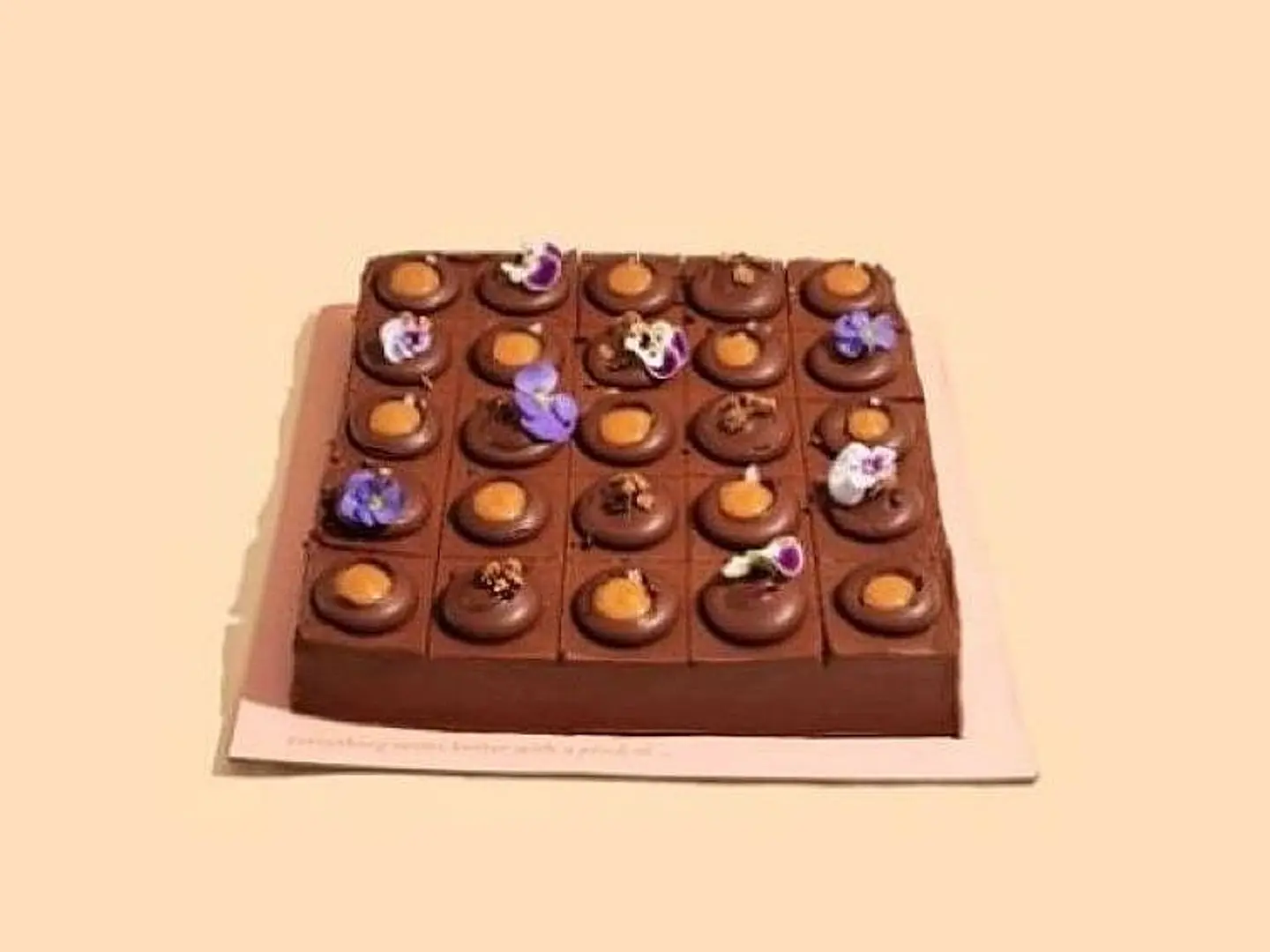 Chocolate Caramel Cube Cake