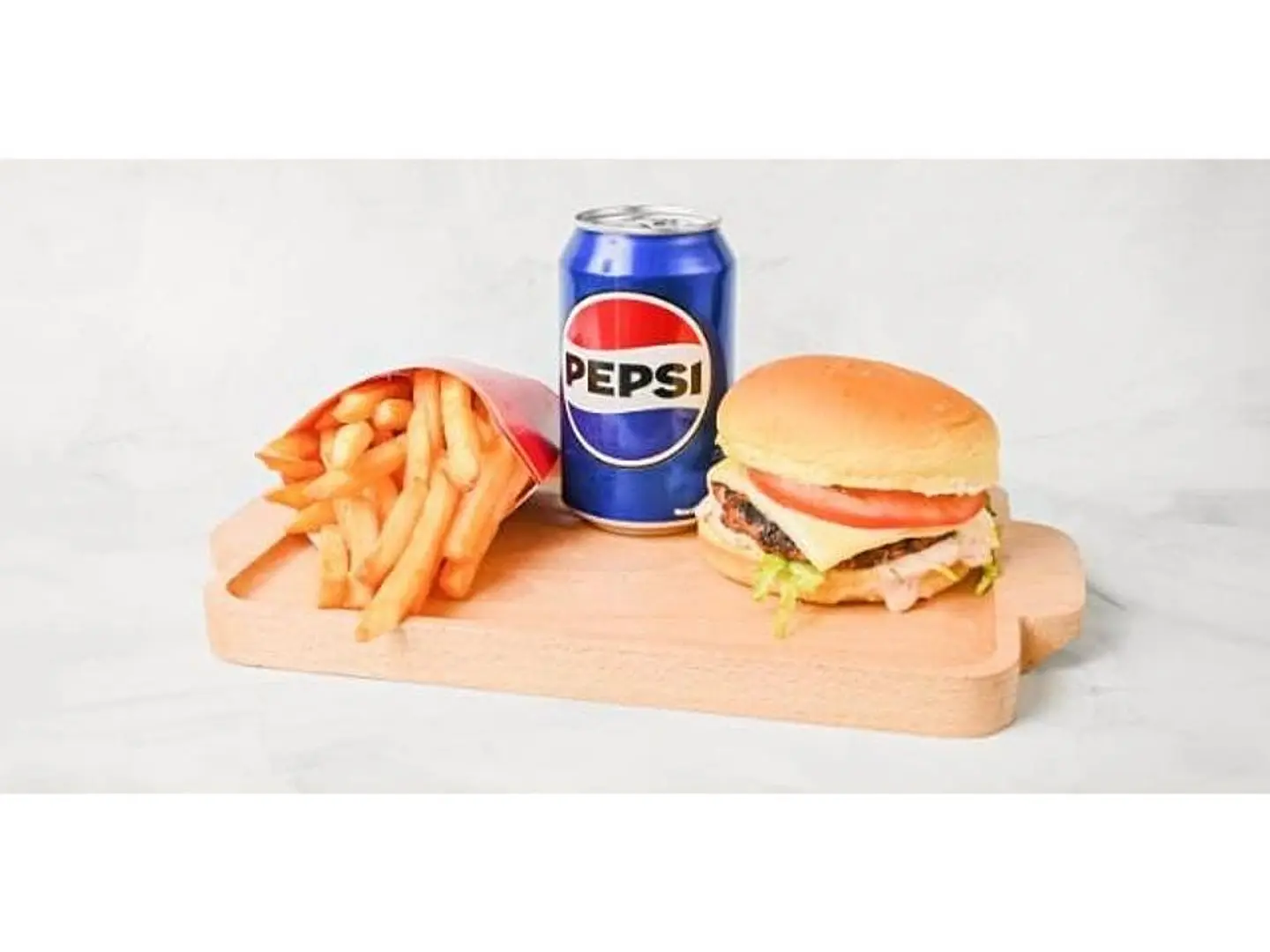 Burger Meal With Pepsi