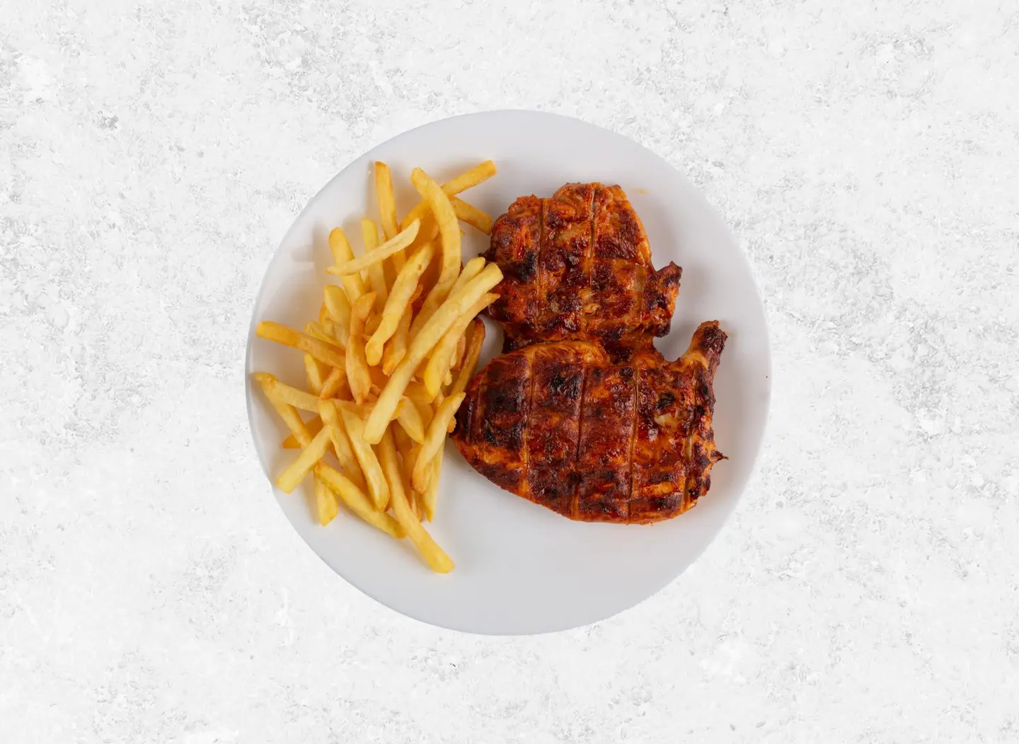 Half Chicken Plain On Charcoal