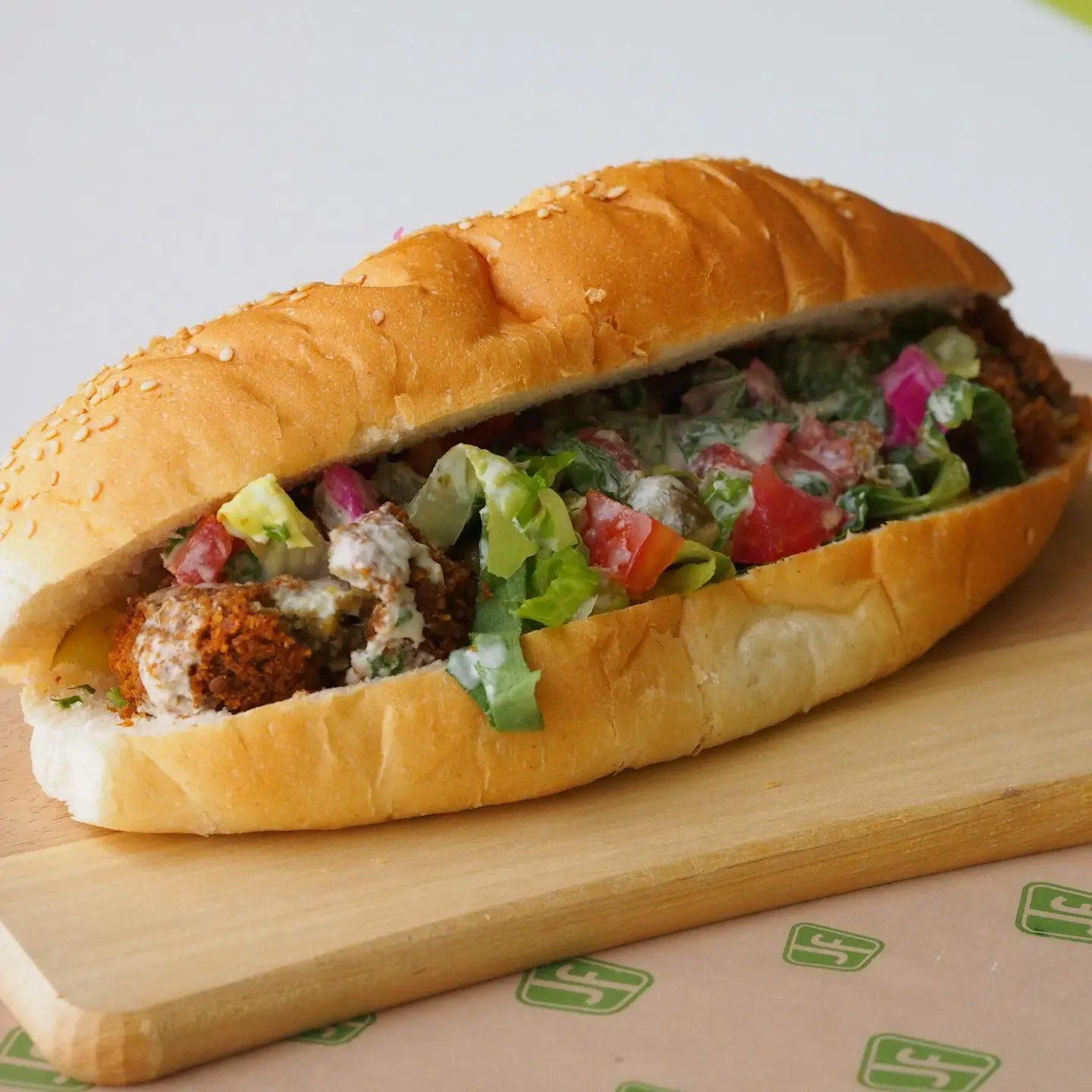 Falafel Sandwich In Sub Roll