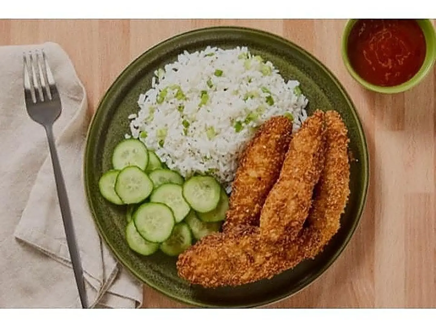 Chicken Finger With Rice And Gravy