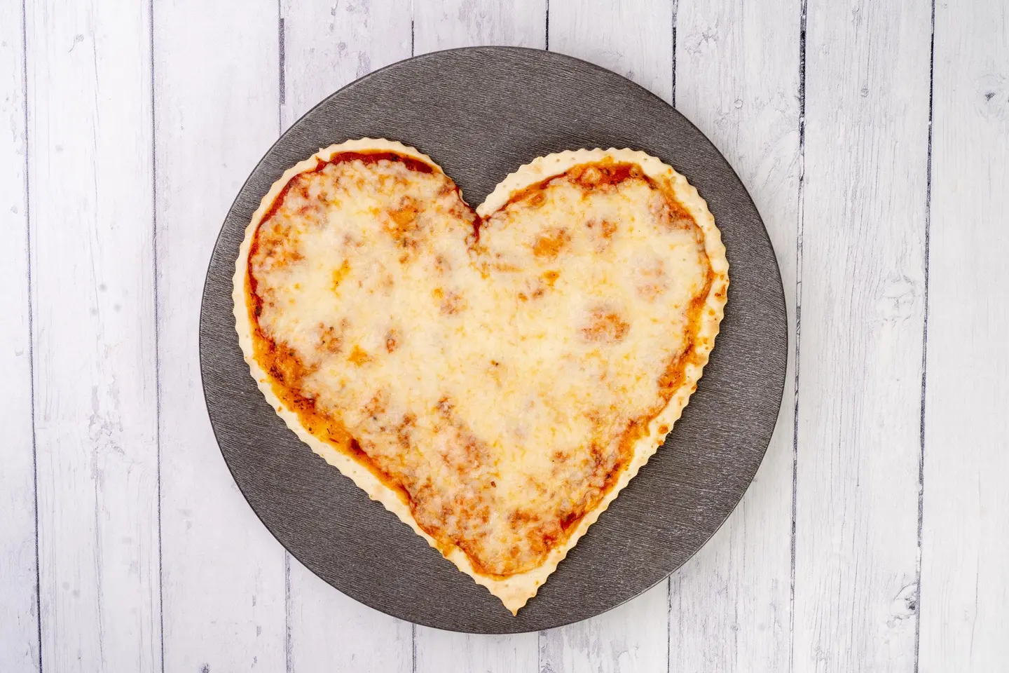 Heart Shape With Cheese Sauce