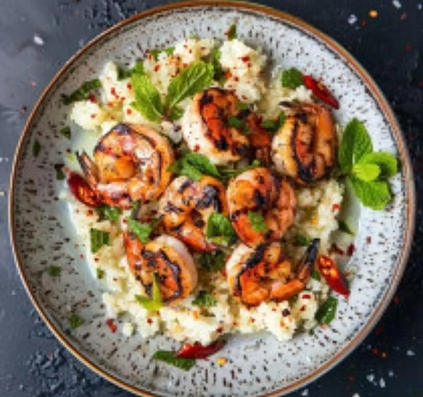 وجبة جمبري مشوي