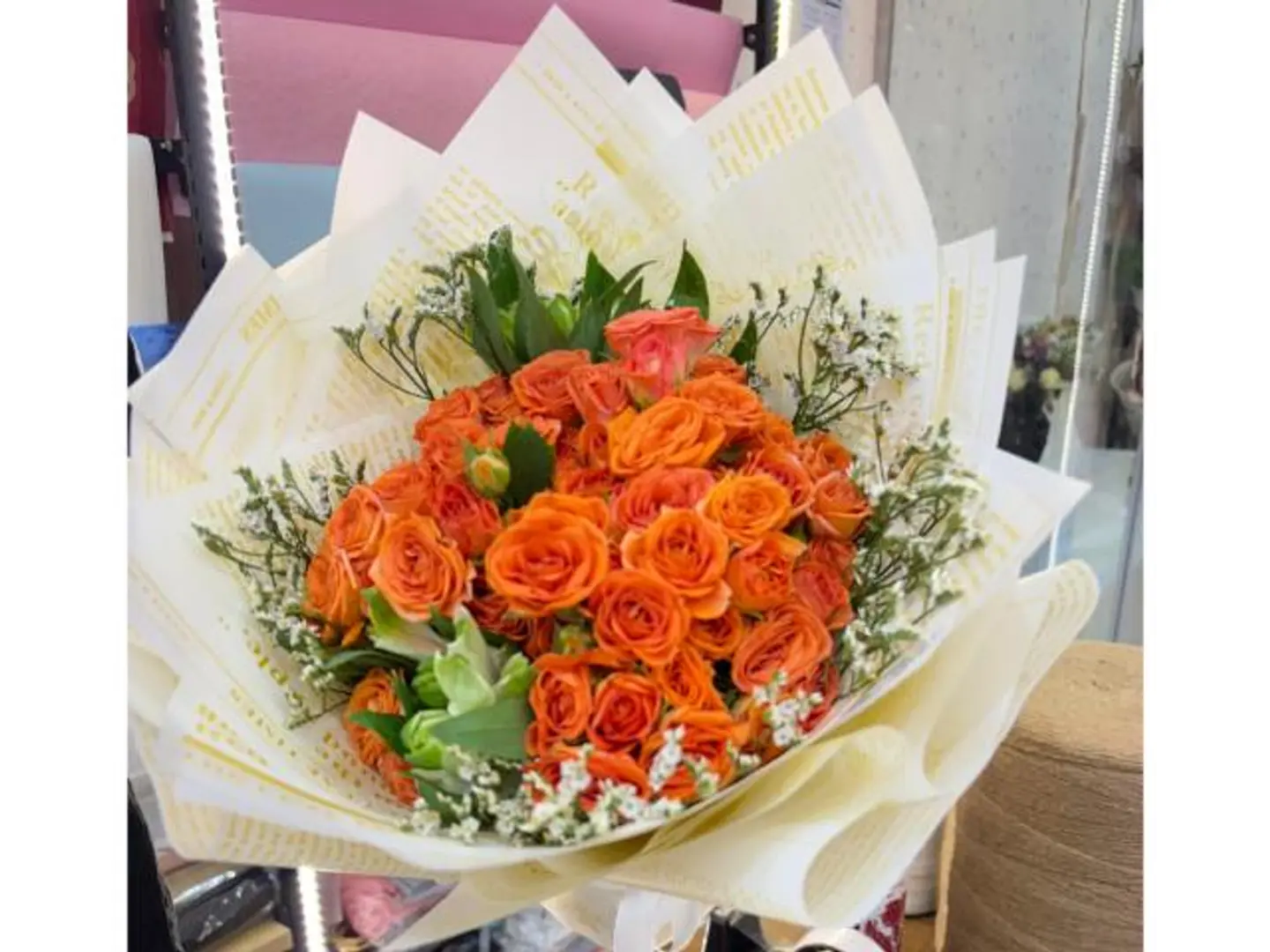 باقه ورد طبيعي اورنج