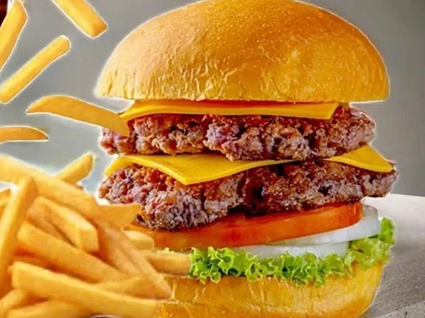 وجبة برجر لحم