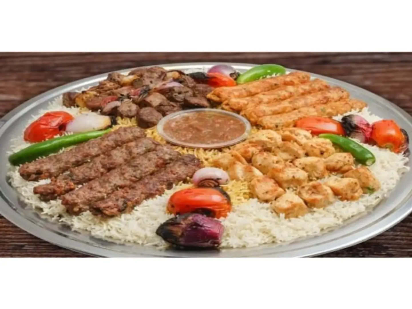 صحن مشويات تبسي عائلي 6 افراد مع الارز