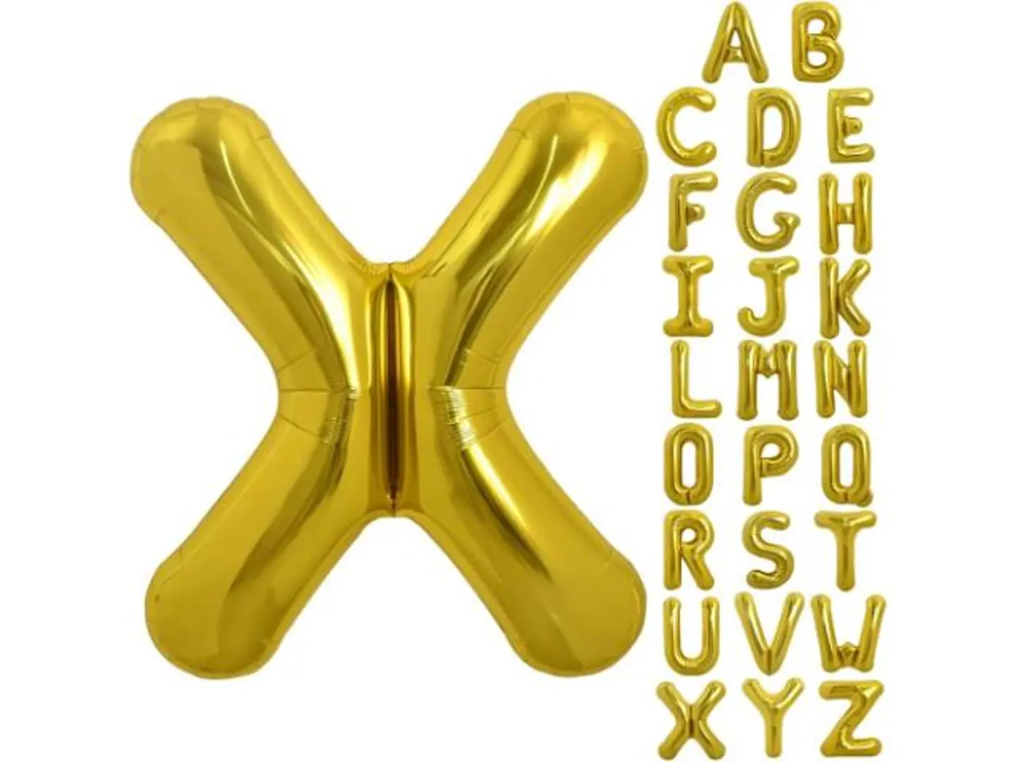 Golden Balloon Letter X