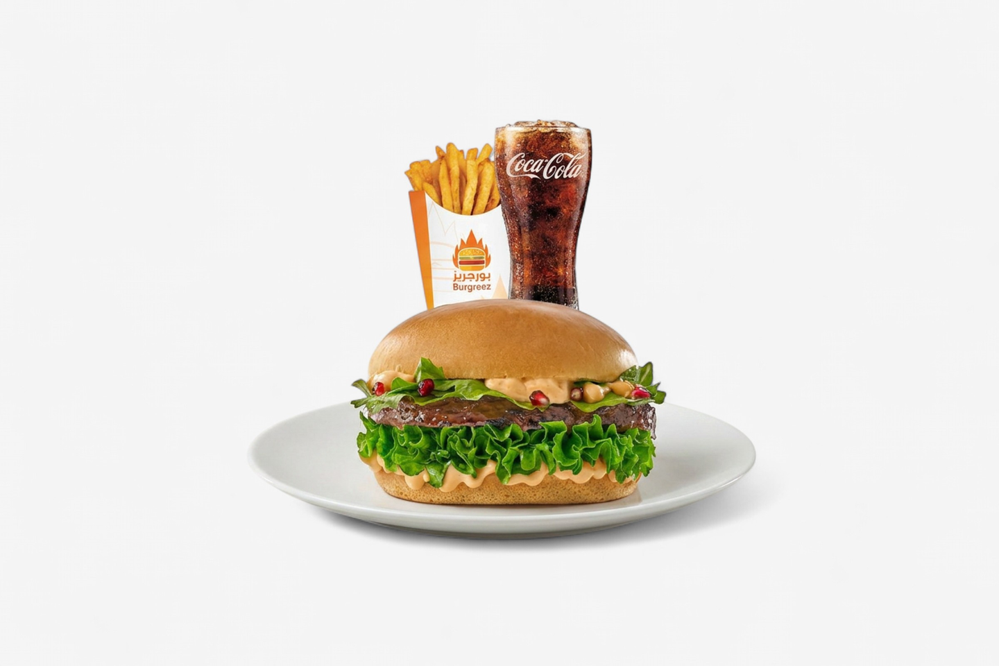 Pomegranate Beef Burger Meal