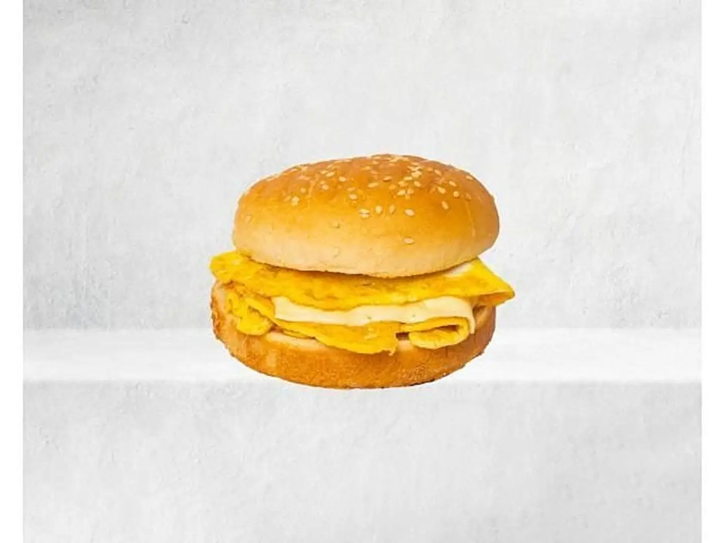 Fried Eggs With Cheese Burger Buns