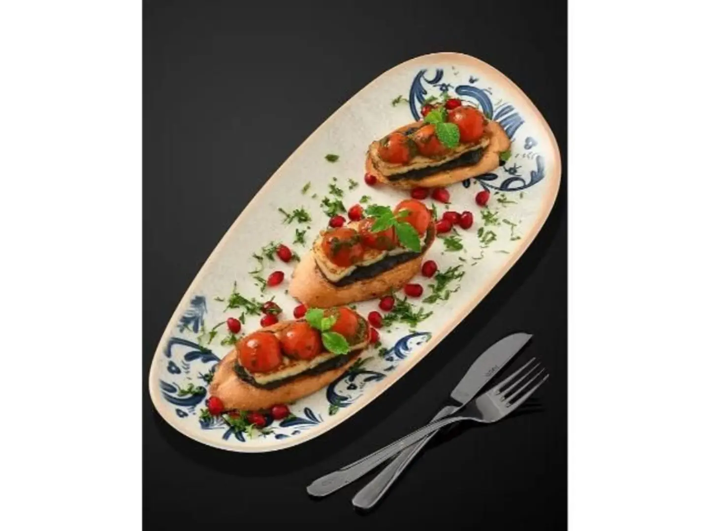 Halloumi Cheese And Pesto Bruschetta