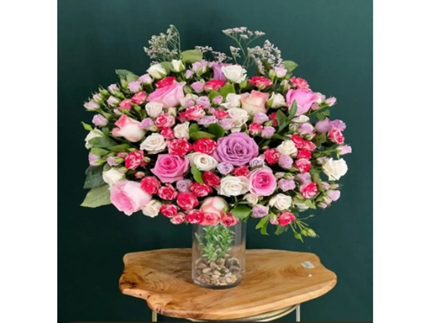 Mixed Baby Rose Vase