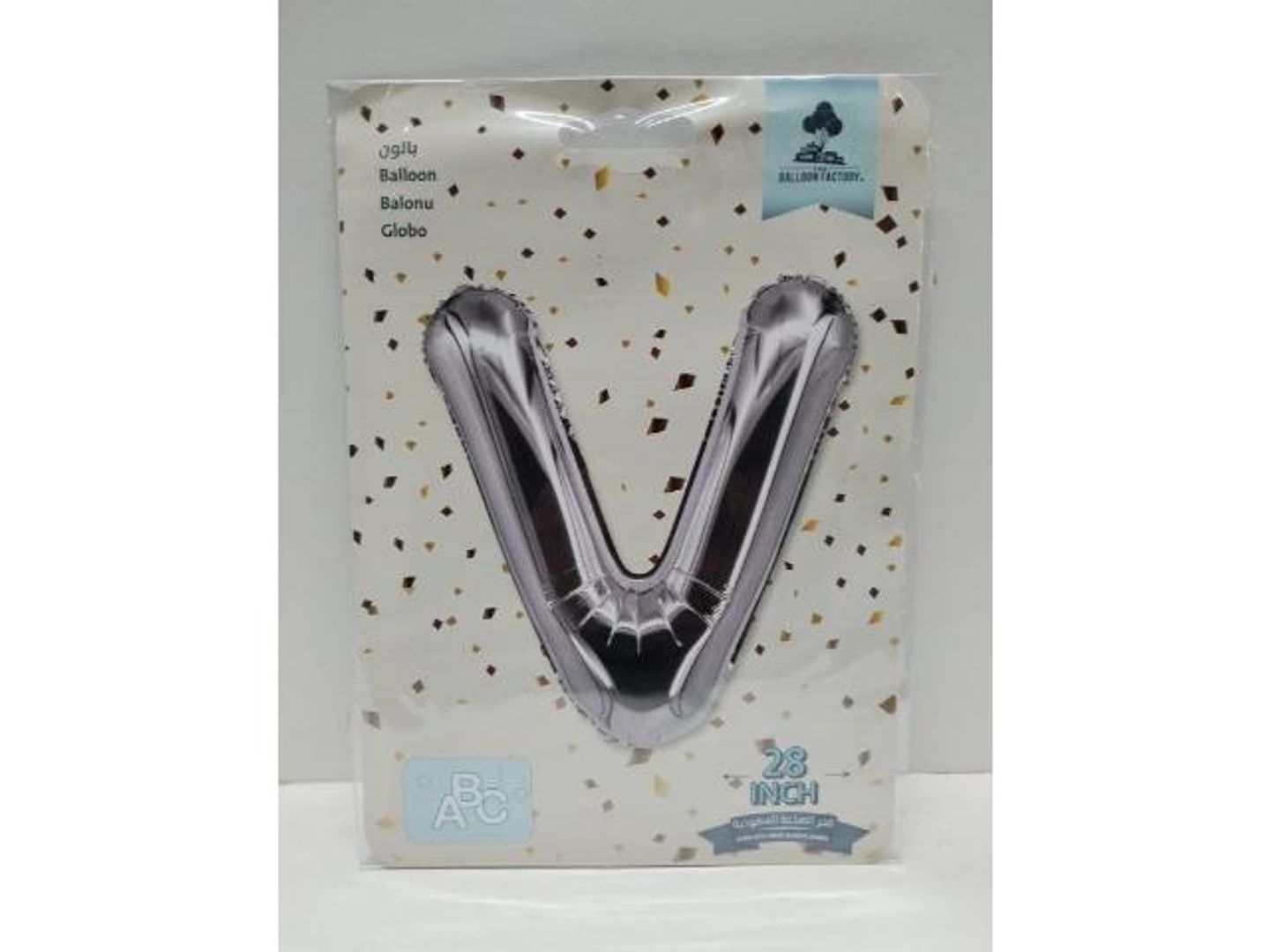 Silver Balloon Letter V