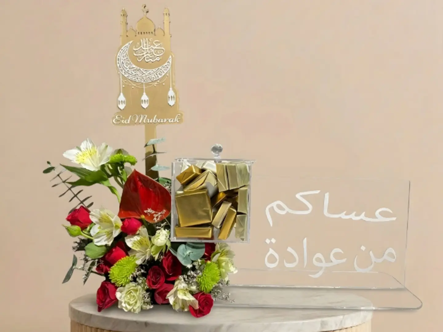 اكريلك مع ورد