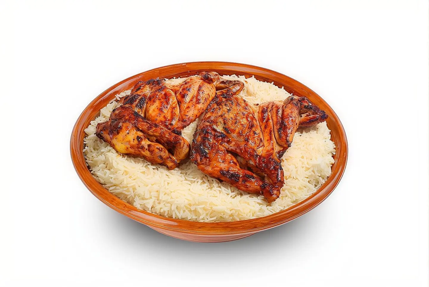 دجاجة علي الفحم كاملة