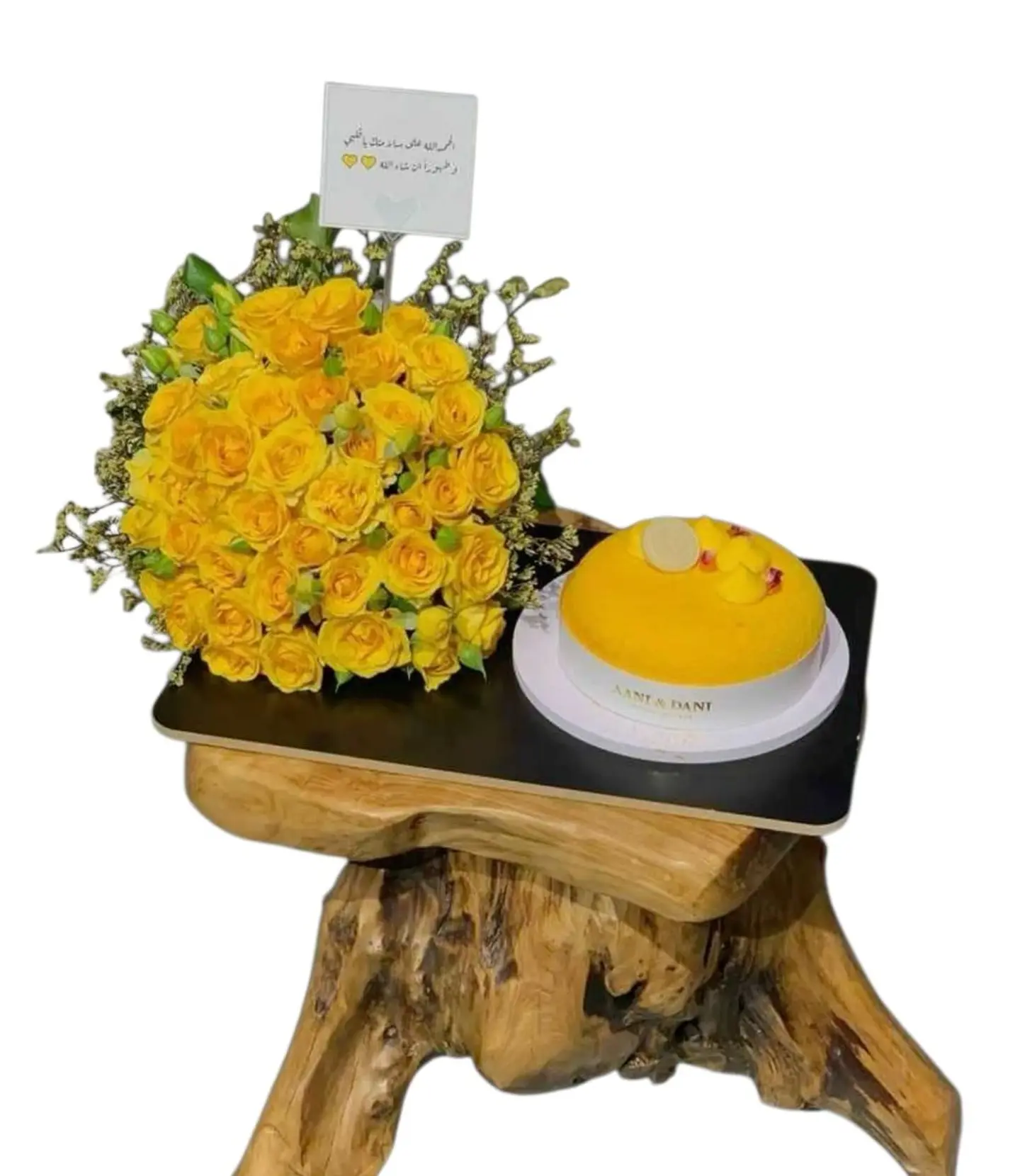 Aghyour Cake From Ani And Dani With Yellow Roses